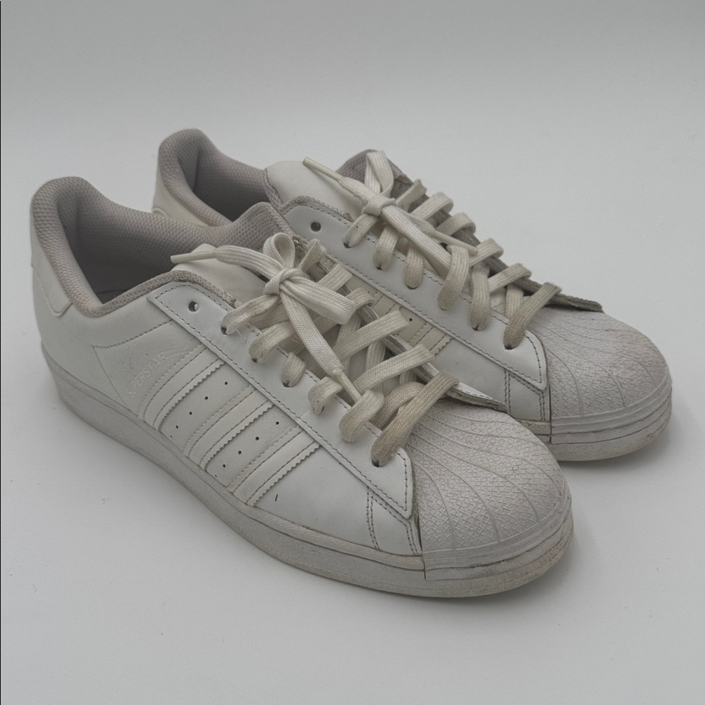 Adidas Superstar White Leather Sneakers Men’s Size 10